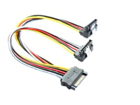 Alcasa 0.2M Sata/2Xsata, 0,2 M, Sata 15-Pin, 2 X Sata 155-Pin, Hankjønn, Hankjønn, Ned