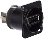 Neutrik NAUSB-W-B Adaptateur USB réversible (type A / type B) Noir