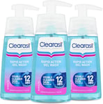 Clearasil Ultra Rapid Action Gel Wash, Unclog Pores For A Visibly Clearer Skin,