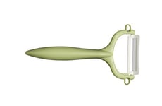 KYOCERA - CP10NGR - Eplucheur rasoir vert avec lame céramique ultra tranchante - matériau sain qui ne rouille pas et n'oxyde pas les aliments