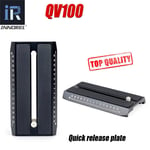 INNOREL QV100 Plaque de dégagement rapide pour trépied vidéo Monopode Compatible avec Manfrotto 501HDV 503HDV 701HDV MH055M0-Q5 501PL etc.