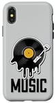 Coque pour iPhone X/XS Musique Disque Vinyle Tenue Rétro Pour Musiciens Et Concerts