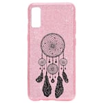 Coque Iphone XR paillettes rose Dreamcatcher noir