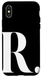 iPhone X/XS Girly Personalized Initials Letter R Minimalist Case