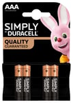 Duracell Plus AAA alkaliske batterier 4-pk.