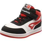 KangaROOS Garçon Unisex Kinder K-CPI Tive Mid EV Basket, Jet Black/Fiery Red, 27 EU