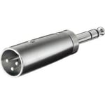 3-polig XLR-hane > teleplugg 6.3 mm, stereo