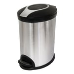 PEDAL BIN STAINLESS STEEL BATHROOM KITCHEN RECYCLE BINS RECYCLING GENERAL WASTE