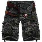 UK Men Shorts Knee Length Military Cargo Combat Camo Army Long Pants Summer