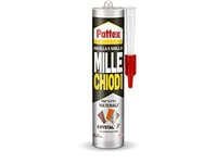 Pattex Mille Clous Crystal Adhésif Scellant Optimal pour vitres et miroirs, Adhésif de montage de qualité, colle puissante pour de nombreux matériaux, 1 cartouche de 290 g