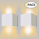 Applique Murale led Exterieur 12W Lampe Murale Interieur 3000K Blanc Chaud Design Etanche IP65 Applique Exterieure pour Salon Chambre -