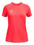 UNDER ARMOUR Girls Challenger Short Sleeve T-Shirt - Bright Red, Bright Red, Size S=7-8 Years
