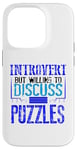 Coque pour iPhone 14 Pro Puzzle Lover Introverti discutera des puzzles Fun Puzzler