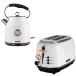 Tower Bottega Rose Gold & White Kettle & 2 Slice Toaster Matching Set