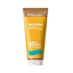 Biotherm, Waterlover Protection Solaire Hydratante SPF 30, Lait Solaire Corps et Visage, Waterproof, Sans Taches Blanches, Éco-Testé, Testé Dermatologiquement, Enrichi en Plancton de Vie, 200 ml