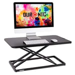 Duronic Standing Desk Converter DM05D20 Adjustable Sit Stand Desks Workstation Wood Height Adjusting Sitting Riser for Office Table PC Laptops Computer Monitor Screen Keyboard and Mouse