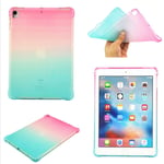 SKALO iPad 10.2 Gradient TPU Suojakuori - Pinkki-Turkoosi