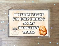 Hamster Fridge Magnet Gift - Leave Me Alone I'm Only Talking To My * Today