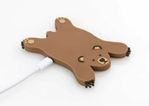 WIRELESS PHONE CHARGER BEAR SHAPE BATTERY CHARGER iPHONE ANDROID BY MUSTARD