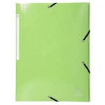 Exacompta Chemise à 3 rabats et élastiques A4 Iderama - 300 feuilles 240 x 320 mm carte avec polypropylène citron vert