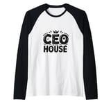 CEO of the House Funny Dad Life Humor Raglan Baseball Tee