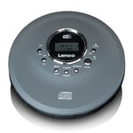 Lenco CD-400 - Lecteur CD Portable - Discman - Radio Dab+ - CD, CD-R/RW, Lecteur MP3 - Mémoire des Stations - Fonction Livre Audio - Antichoc - Batterie intégrée 1000 mAh - Gris