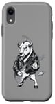 Coque pour iPhone XR Heavy Metal Bison Hard Rock Buffalo Electric Guitar