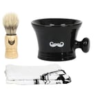 Coffret Entretien de la Barbe 3 Accessoires No Name Noir