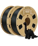 OVERTURE EASY PLA Filament 1.75 mm, Filament d'imprimante 3D EASY PLA 2kg (4.4 lb), Précision dimensionnelle de +/- 0,02mm(Easy Noir*2)