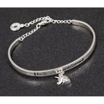 Equilibrium Silver Plated I Believe In Unicorns Charm Bangle Brand New