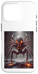 Coque pour iPhone 16 Pro monstre en colère moitié hommes moitié araignée scène horreur effrayant cool