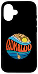 Coque pour iPhone 16 Ronaldo T-shirt vintage Sunset Ronaldo Groovy Tie Dye