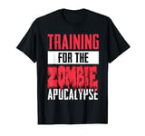 Training For the Zombie Apocalypse Funny Halloween Zombie T-Shirt