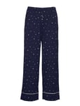 GAP Ankle Flare Pants In Modal Vida Byxor Blå [Color: NAVY WHITE STAR FLOWER ][Sex: Women ][Sizes: S,M ]