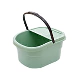 Bassin de Pied en Plastique, Seau de Massage de Bain de Spa pour Les Pieds, Bain de Pieds avec Couvercle poignée antidérapante Shiatsu pédicure tremper Detox Barrel-C