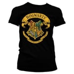 Hybris Harry Potter - Hogwarts Crest Girly Tee (Brown,XL)