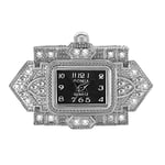 JewelryWe Montre à Bague Étanche Femme - Montre à Doigt Trendy Fashion Square Gravé Case Digital Dial Anneau Réglable Anneau 3ATM (Style C)