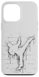 Coque pour iPhone 13 Pro Max Urban Street Art Fighter Sidekick Roundhouse TaeKwonDo