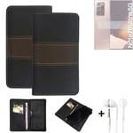 Wallet Case + headphones for Samsung Galaxy Note20 Ultra Protective Cover Brown