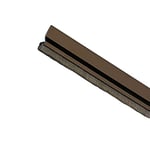 Amig - Draught Excluder for Entrance or Passage Doors | Self-Adhesive Overlay Draught Excluder | Hair Brush | Plastic Sheet Between The Brush | 1 m | Bronze | Aluminium