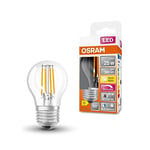 OSRAM Superstar + Classic P Fil 25 LED lampe, E27, MiniBall Shape, 2,2W, 300LM, 2700K, Lumière blanche chaude, charge pour les yeux inférieure, dimmable