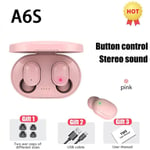 Oreillette Bluetooth sans fil d'origine A6S Fone TWS avec ¿couteurs micro pour Xiaomi Noice Canceling Earphone Bluetooth Headphones-Rose Earbuds_XINENGJI