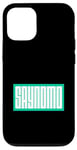 Coque pour iPhone 12/12 Pro Sarcelle Aqua Saynomo (Say No More) Bleu sarcelle Aqua Graphic