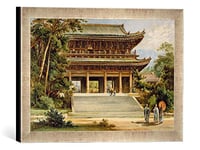 'Encadré Image de Ernst HEYN "Buddhist Temple at Kyoto, Japon, from' The History of Mankind ', VOL. III, by Prof. Friedrich ratzel Impression d'art dans le cadre de haute qualité Photos fait main, 40 x 30 cm, argent, 1898, Raya