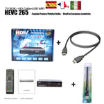 HD Numérique DVB T2 TDT TV Terrestre Récepteur HEVC 265 DVB-T2 H.dissis HD Décodeur Eaf Set Top Box Youtube LAN péritel pour l'Espagne Italie - Type HDMI And Dongle