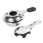 Exnemel Mini Alcohol Stove,Portable Stainless Steel Safe Cover Design Alcohol Stove Burner with Detachable Anti-Scald Handle Sturdy Durable for Outdoor Cookout Picnic Hiking