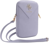 Guess 4G Zip Triangle Universal Wallet Phone Bag With Strap Purple-GUWBZPGSTEGU