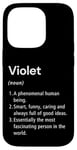 Coque pour iPhone 14 Pro Violet Définition du nom Dictionnaire amusant