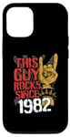 iPhone 13 1982 vintage birthday Classic Rock music men gift Case