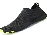 SAGUARO Chaussure d'eau Homme Femme Chaussures Aquatiques Respirant Séchage Rapide Chaussures de Plage, All Noir 43